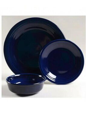 Fiestaware Cobalt Blue 3-Piece Place Setting – Discontinued